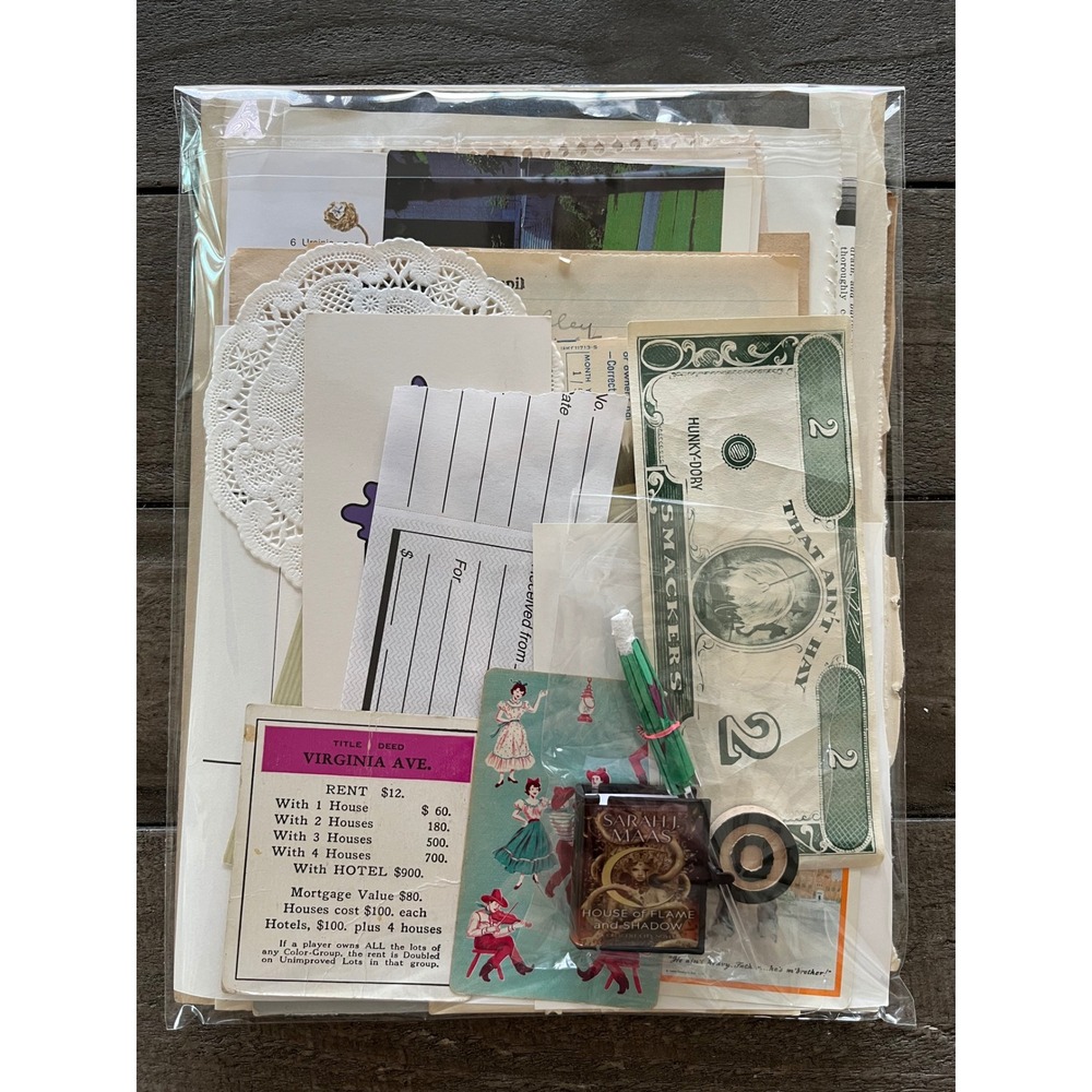 Junk Journal Ephemera Kit Mixed Media Scrapbook Paper Lot Sarah J Maas